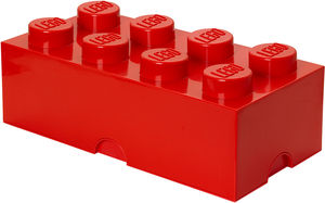 LEGO STORAGE BRICK 8 BRIGHT RED