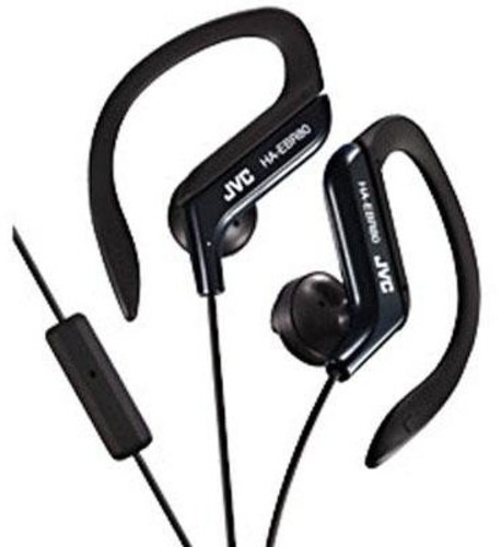 Jvc Ha-Ebr80-B Black "Sport Clip"Headphones W/Mic - JVC Ha-Ebr80-B Sport Clip Earphones With Microphone (Black)