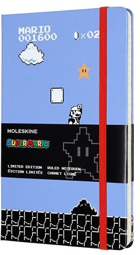 - Moleskine Limited Edition Notebook, Super Mario, Full Game / Blue, Large, Ruled Hard Cover (5 x 8.25) (Nintendo)