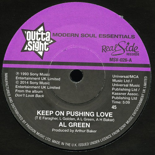 Al Green - Keep on Pushing Love / Your Heart's in Good Hands