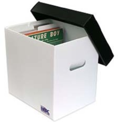 Bu S4525R Poly 2.5Mil Resealable 45Rpm Slv-100 Ct - Bags Unlimited XLP65PC - Ultra Boxx 12 Inch LP Record Plastic Corrugated Album Storage Box - 13 x13 x10 1/2 inches - Holds up to