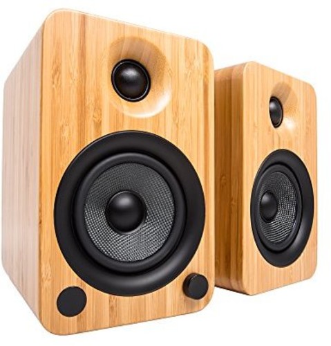 Kanto Yu4Bamboo Powered Speakers Bt Preamp Bamboo - Kanto YU4 Powered Speakers with Bluetooth and Phono Preamp (Bamboo)