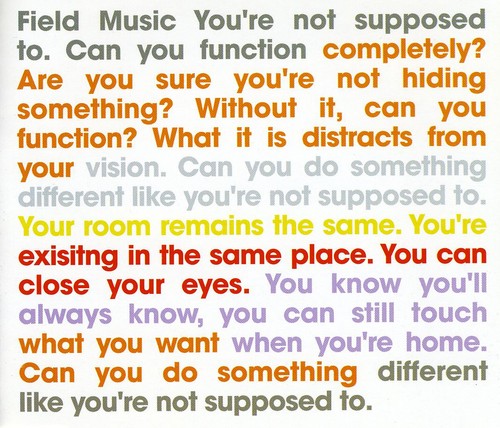 Field Music - You're Not Supposed to