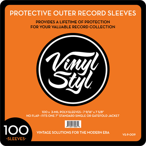 Vinyl Styl 7 9/16 X 7 5/8 Poly Slv 100Ct Vsp009 - Vinyl StylT 7 9/16" X 7 5/8" 3 Mil Protective Outer Record Sleeve 100CT