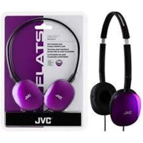 Jvc Has160V Flats Lightweight Folding Headphone VI - JVC HAS160V Flats Lightweight Folding Headphones On Ear (Violet)