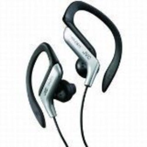Jvc Haeb75S Sport Clip Headphone - JVC Haeb75S Sport Ear Clip Earphones Adjustable Splash Proof (Silver)