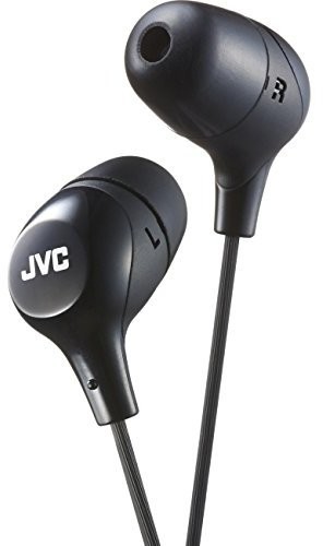 Jvc Hafx38Mb Marshmallow Earphone Mic & Remote Blk - JVC HAFX38MB Marshmallow Earphones With Microphone & In-line Remote (Black)