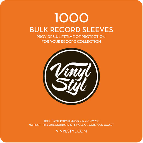 Vinyl Styl 12.75"X12.75" Poly Slv 1000 Bulk Pack - Vinyl StylT 12.75" X 12.75" 3 Mil Protective Outer Record Sleeve 1000CT Bulk Pack