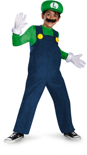 Super Mario - Nintendo: Super Mario: Luigi (Size Child Large, 10-12)