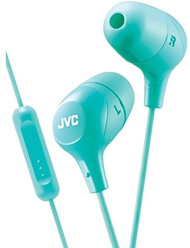 Jvc Hafx38Mg Marshmallow Earphones Mic Remote Grn - JVC HAFX38MG Marshmallow Earphones With Microphone & In-line Remote (Green)